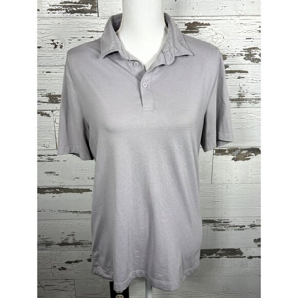 LULULEMON Evolution Men’s Polo Rhino Gray M EUC - Picture 1 of 4